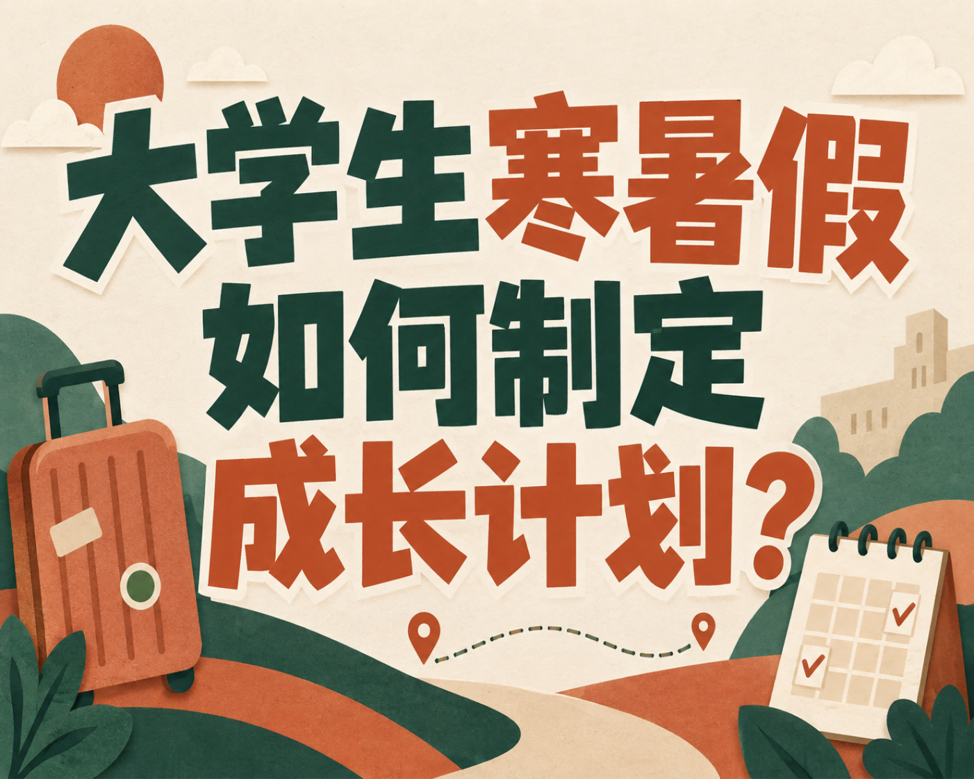 大学生寒暑假如何制定成长计划？