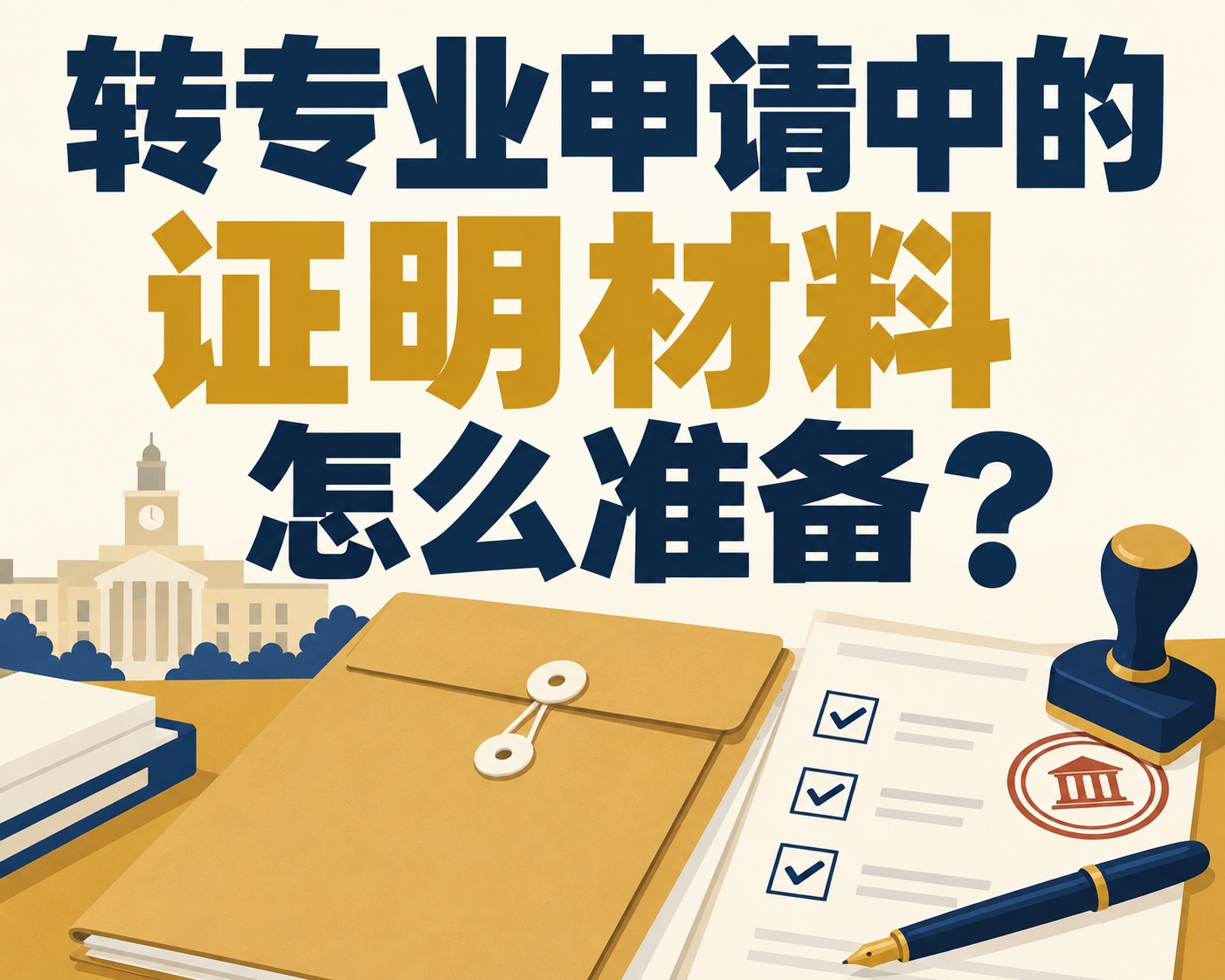 转专业申请中的证明材料怎么准备？