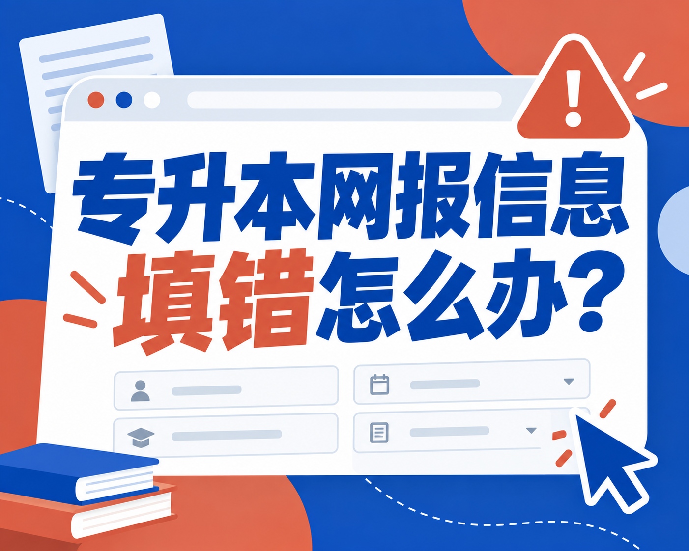 专升本网报信息填错怎么办？