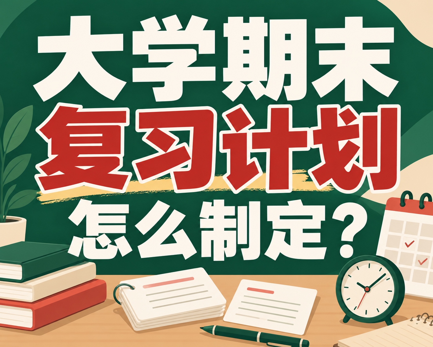 大学期末复习计划怎么制定？