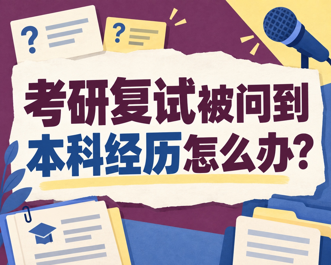 考研复试被问到本科经历怎么办?