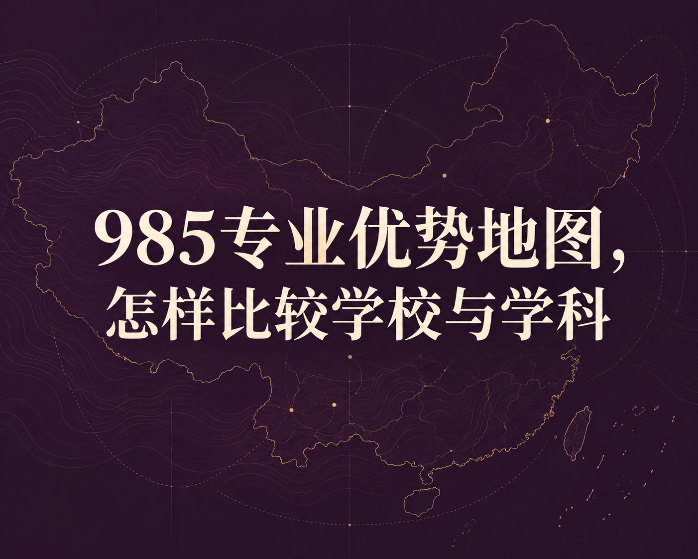 985专业优势地图，怎样比较学校与学科
