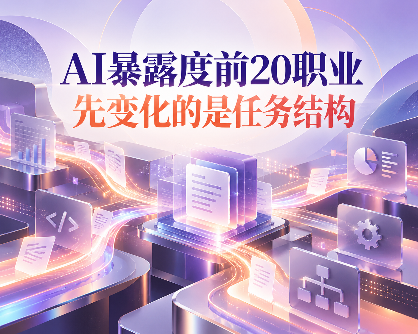AI暴露度前20职业,变化集中在任务结构