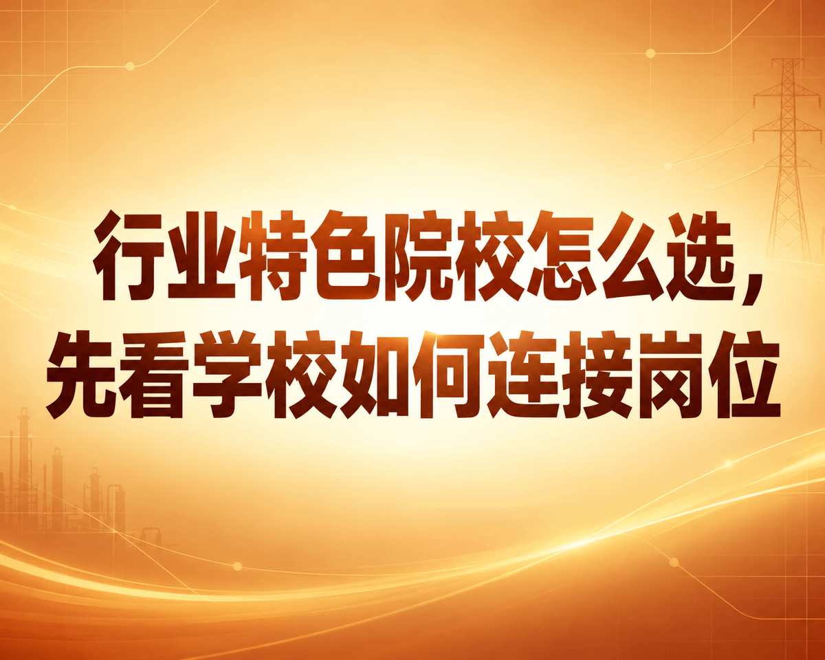 行业特色院校怎么选,先看学校如何连接岗位