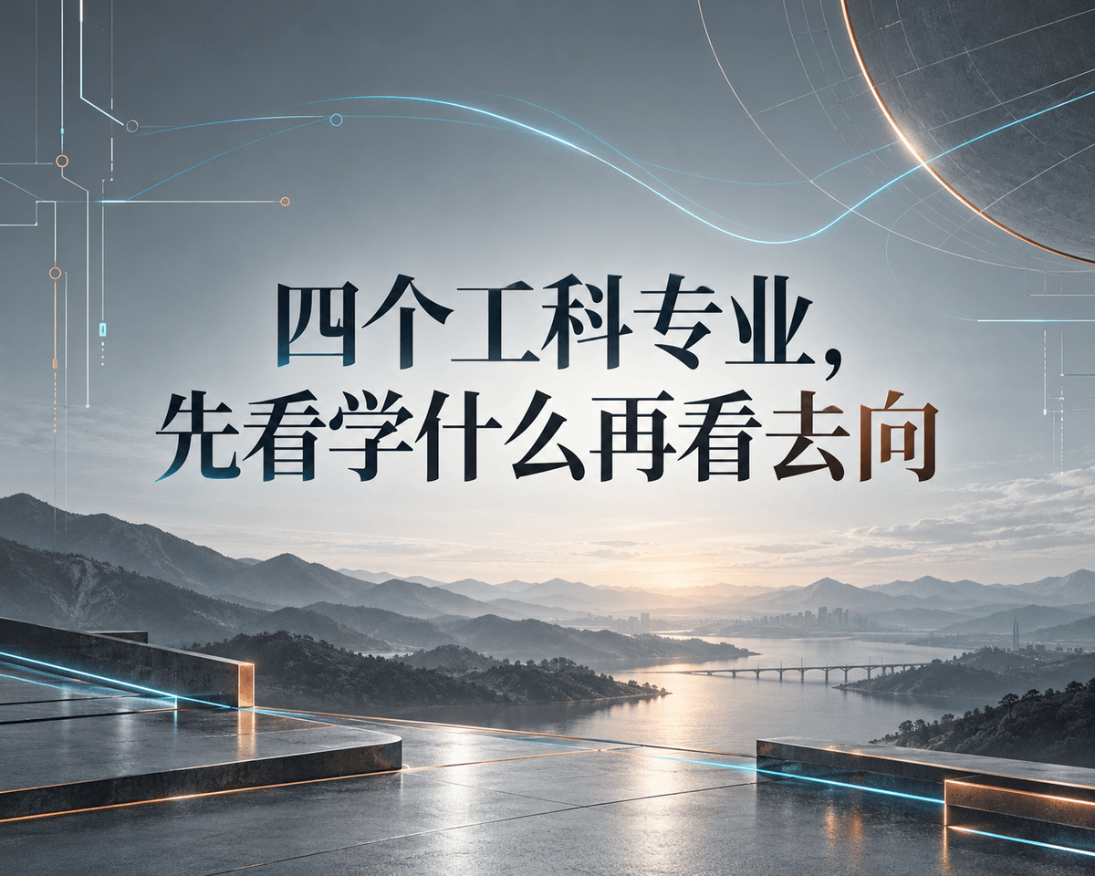 四个工科专业,先看学什么再看去向