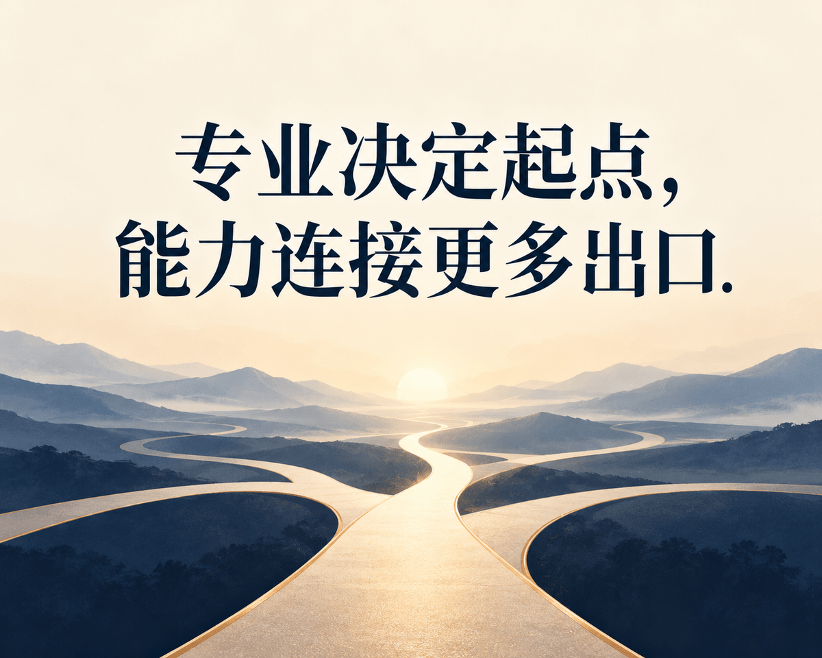 专业决定起点，能力连接更多出口