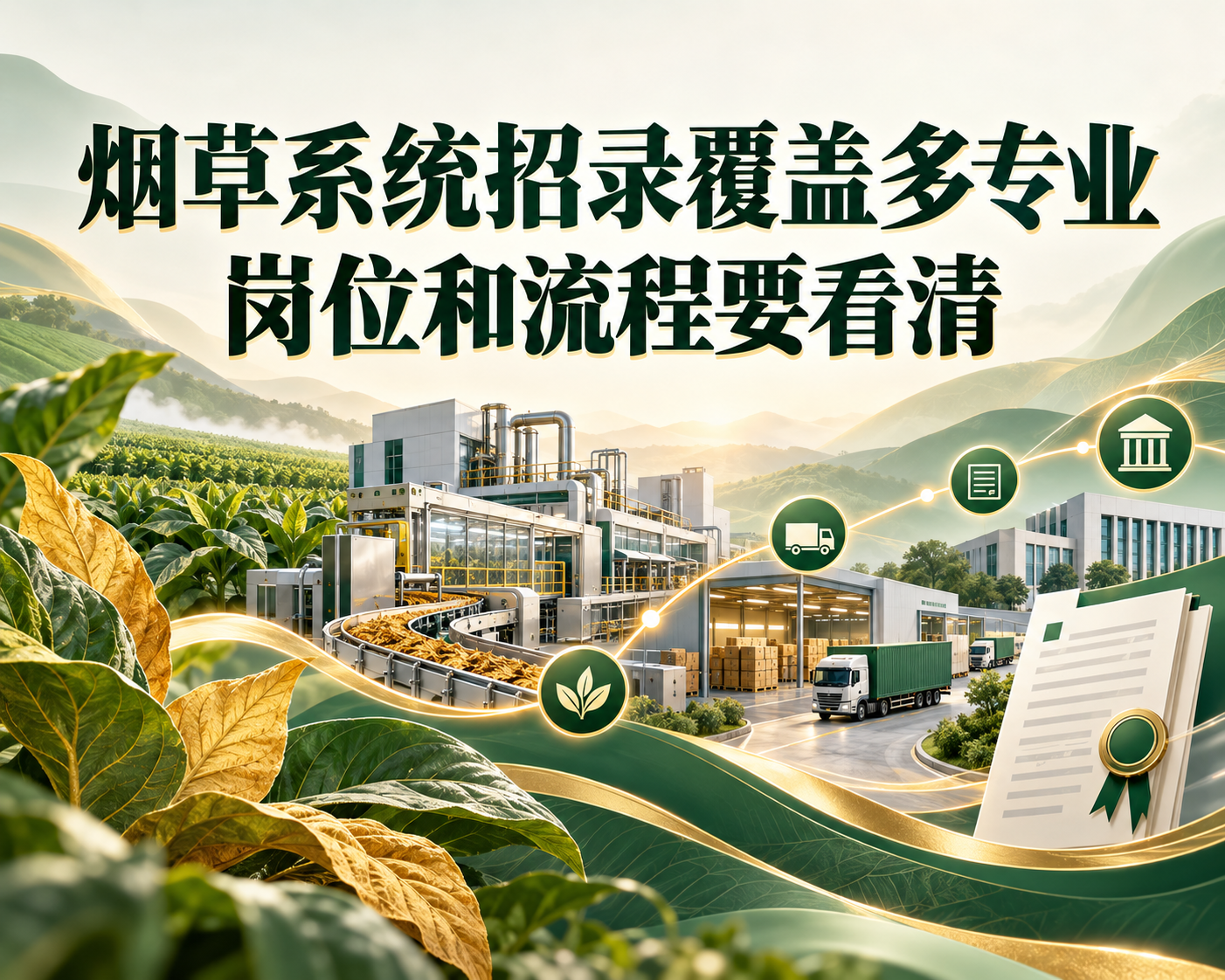 烟草系统招录覆盖多专业,岗位和流程要看清