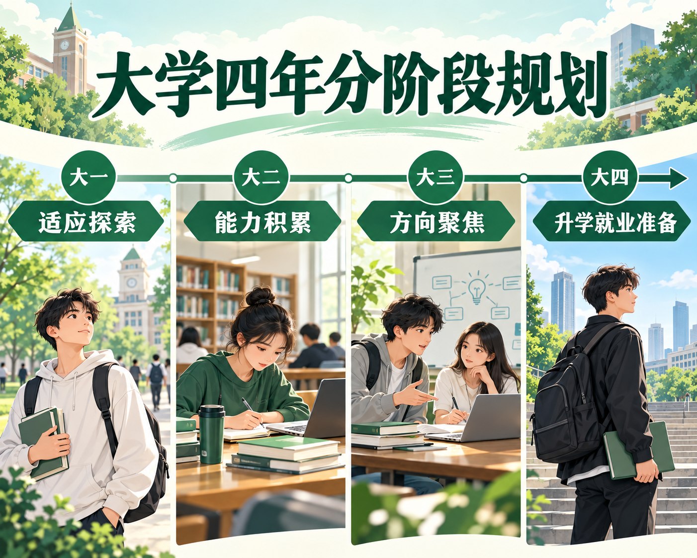 高考志愿机构如何服务大学生四年？大学成长规划分阶段做什么