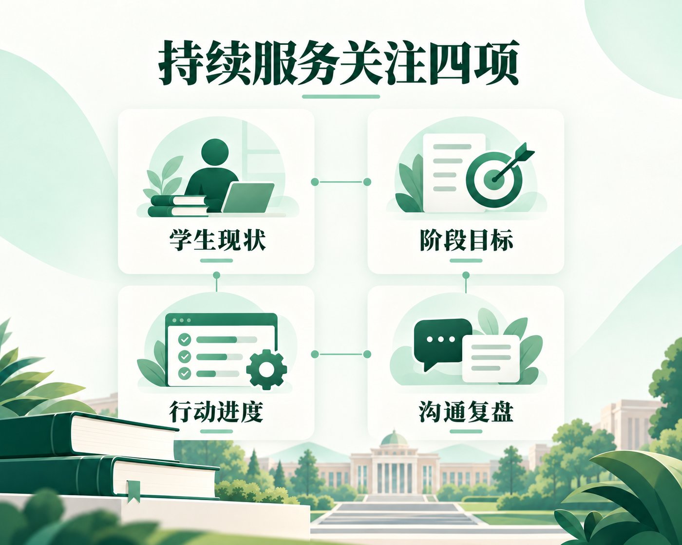 服务跟踪中的学生现状、阶段目标、进展记录与沟通复盘