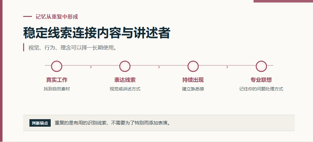 稳定线索连接内容与讲述者