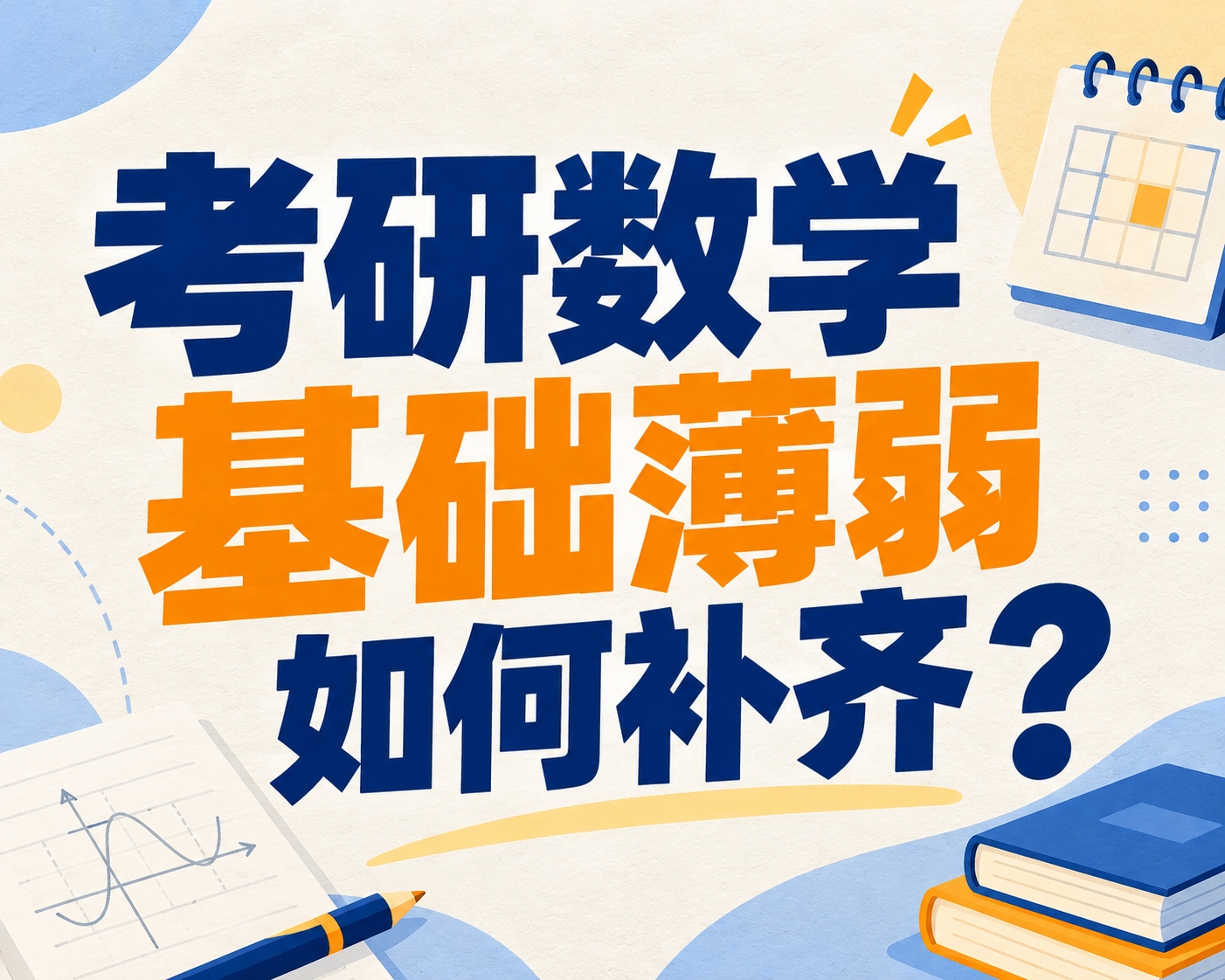 考研数学基础薄弱如何补齐?