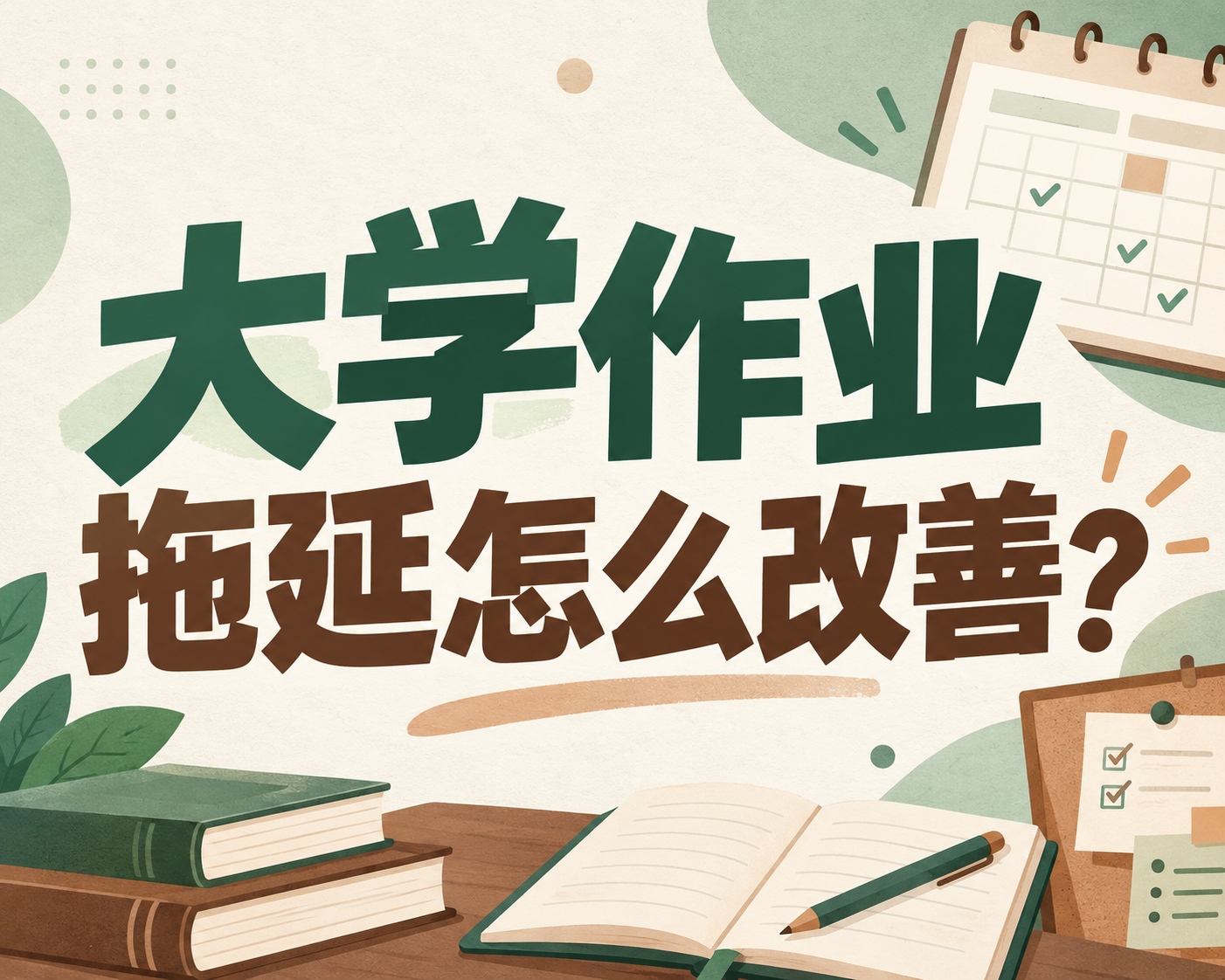大学作业拖延怎么改善?