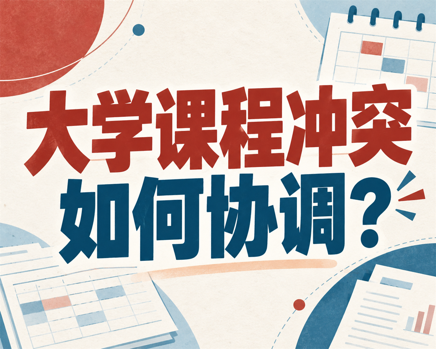 大学课程冲突如何协调？