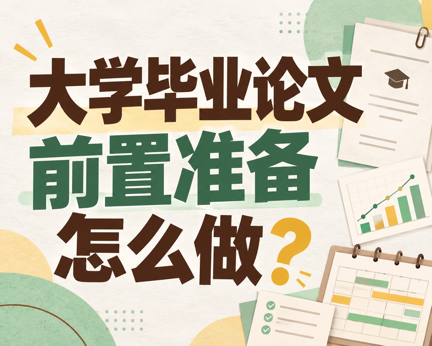 大学毕业论文前置准备怎么做?