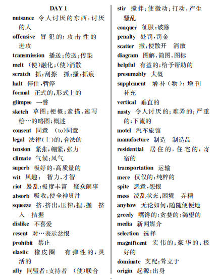 《大学英语四级高频词汇》PDF下载